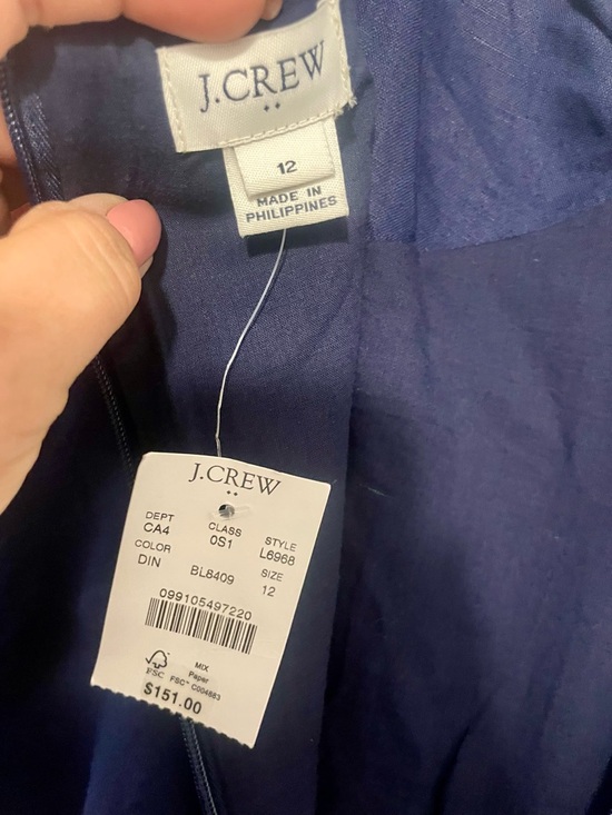 J. Crew Navy Spaghetti-Strap Maxi with Front Knot - Picture 7 of 7